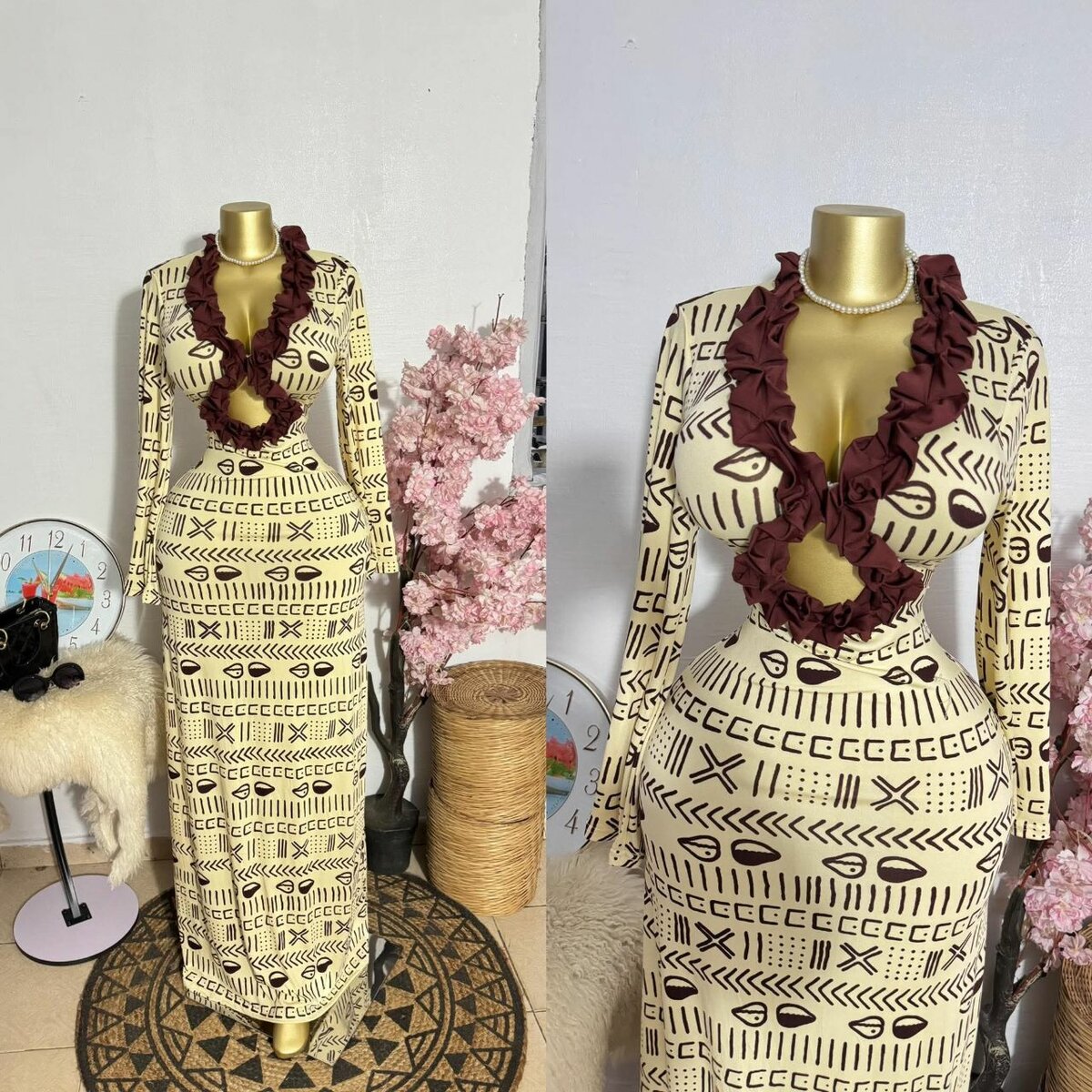 Robe longue élégante ethnique