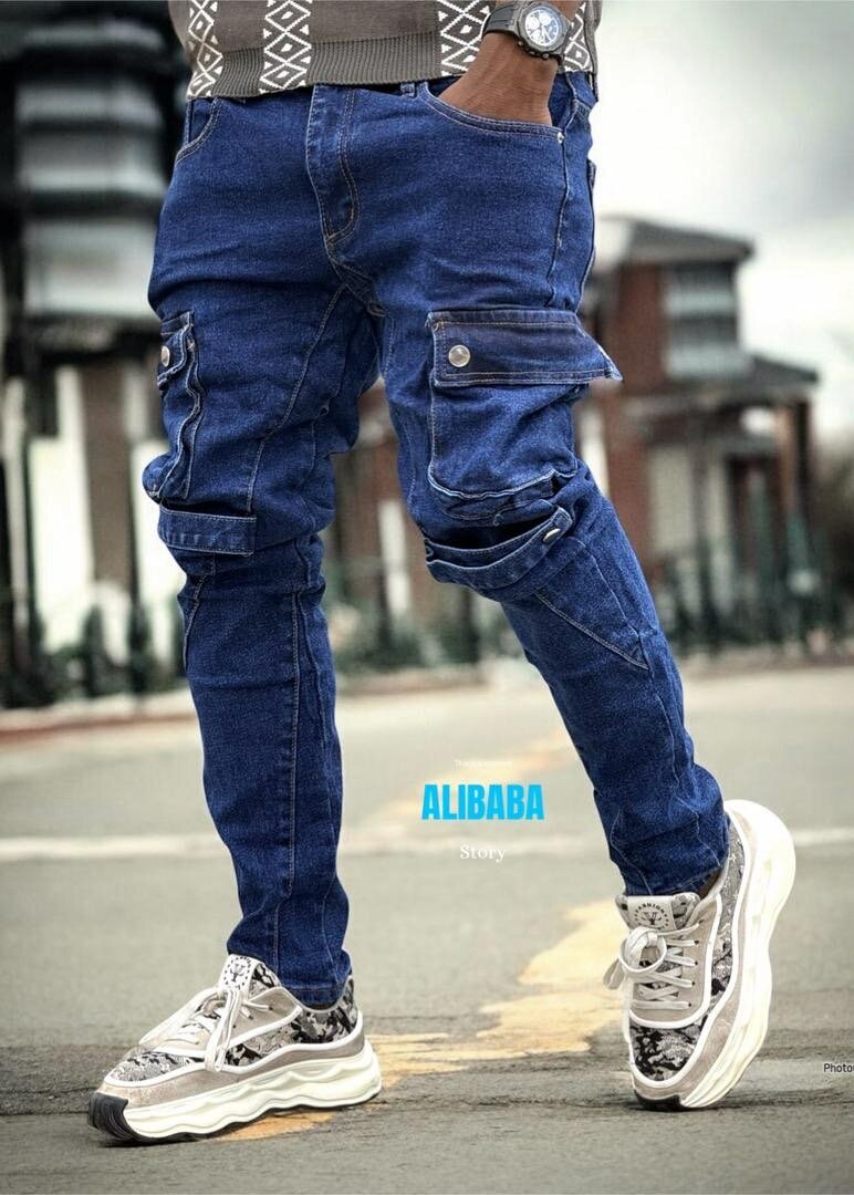 Pantalons Cargo en Jean Homme