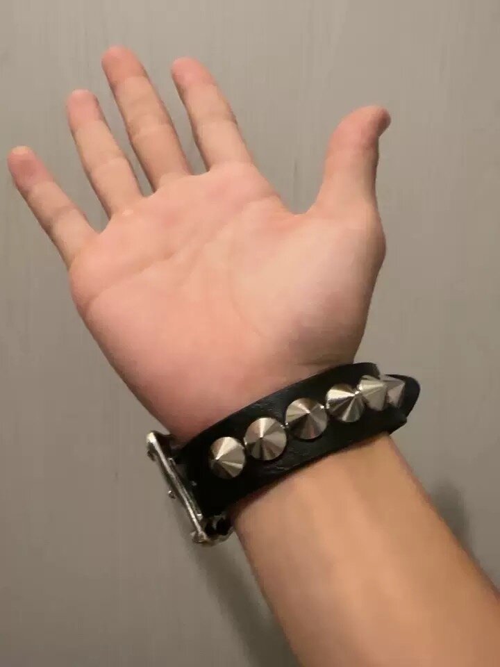 Bracelet cuir gothique