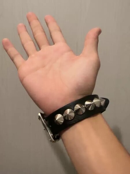 Bracelet cuir gothique