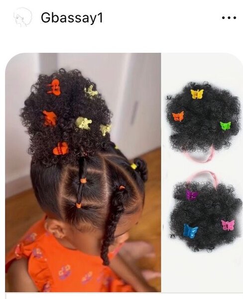 Chouchou afro coloré pour enfants