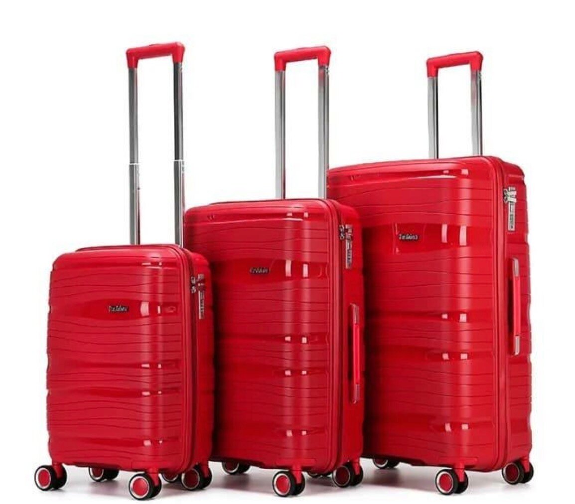Valise Rigide Rouge 3 Pièces