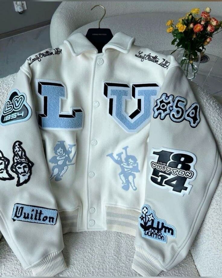 Blouson varsity patchwork unisexe