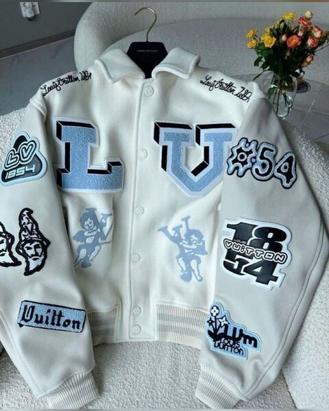 Blouson varsity patchwork unisexe