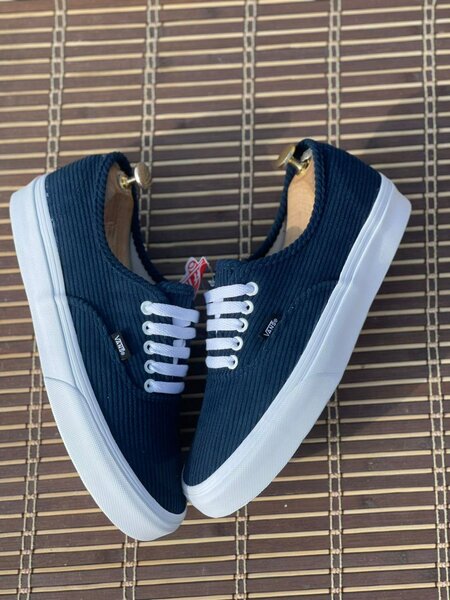 Vans velour bleu