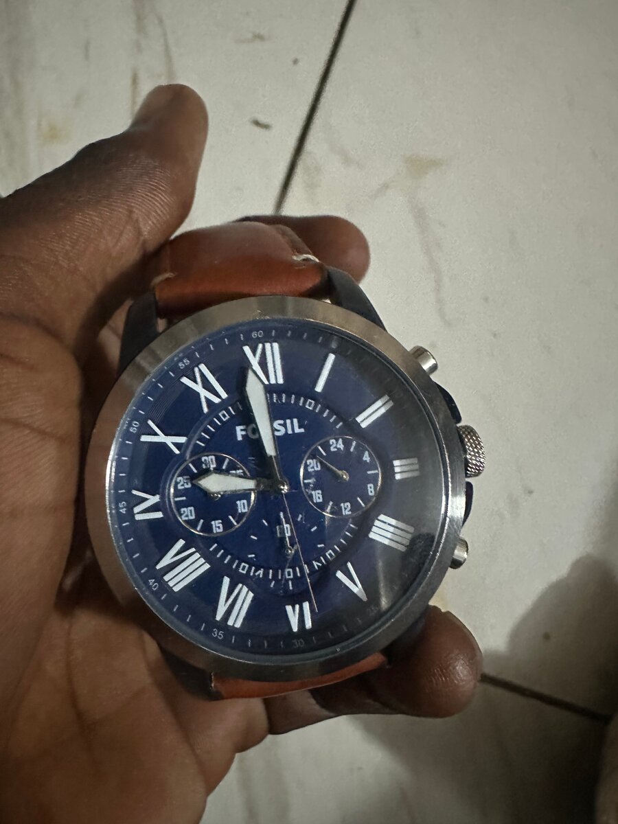 Montre chronographe en cuir Fossil