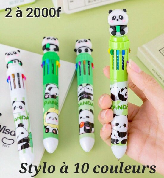 Lot de 2 Stylos 10 en 1  panda
