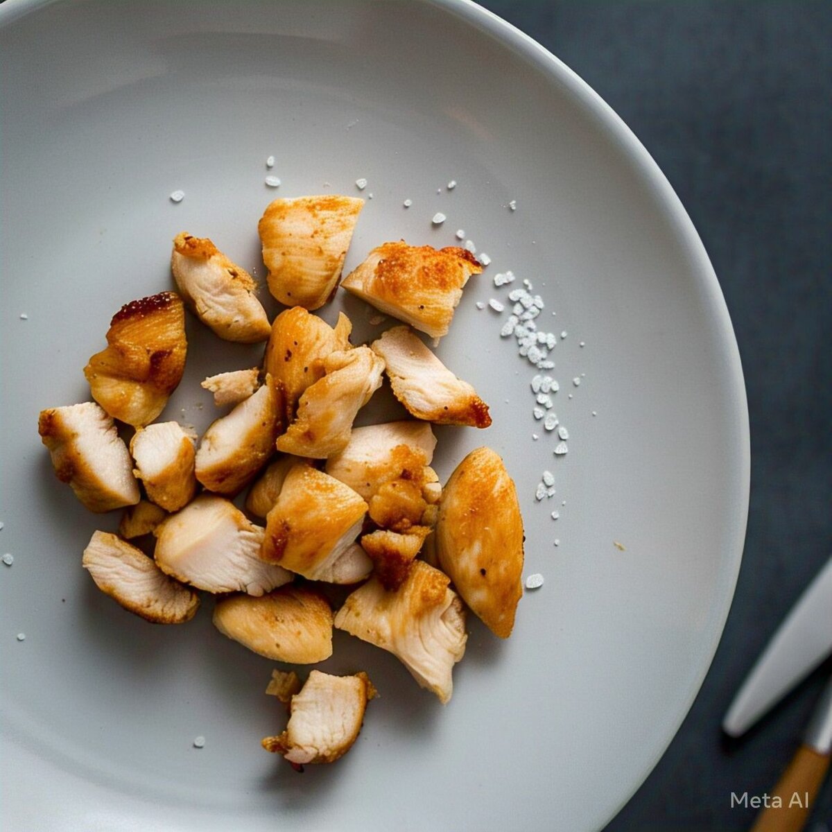 salted fried chicken peaces