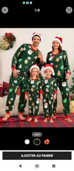 Pyjamas de Noël Famille