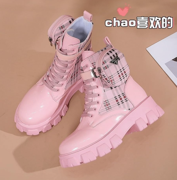 Women's Platform Block Lace Up Ankle Boots