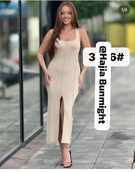 Robe longue côtelée élégante