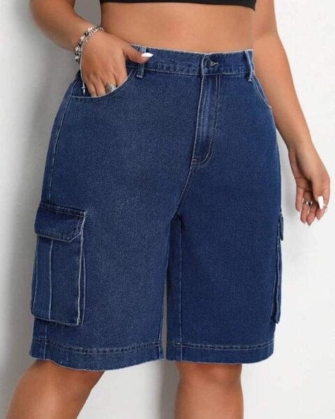 Shorts en jean cargo femme