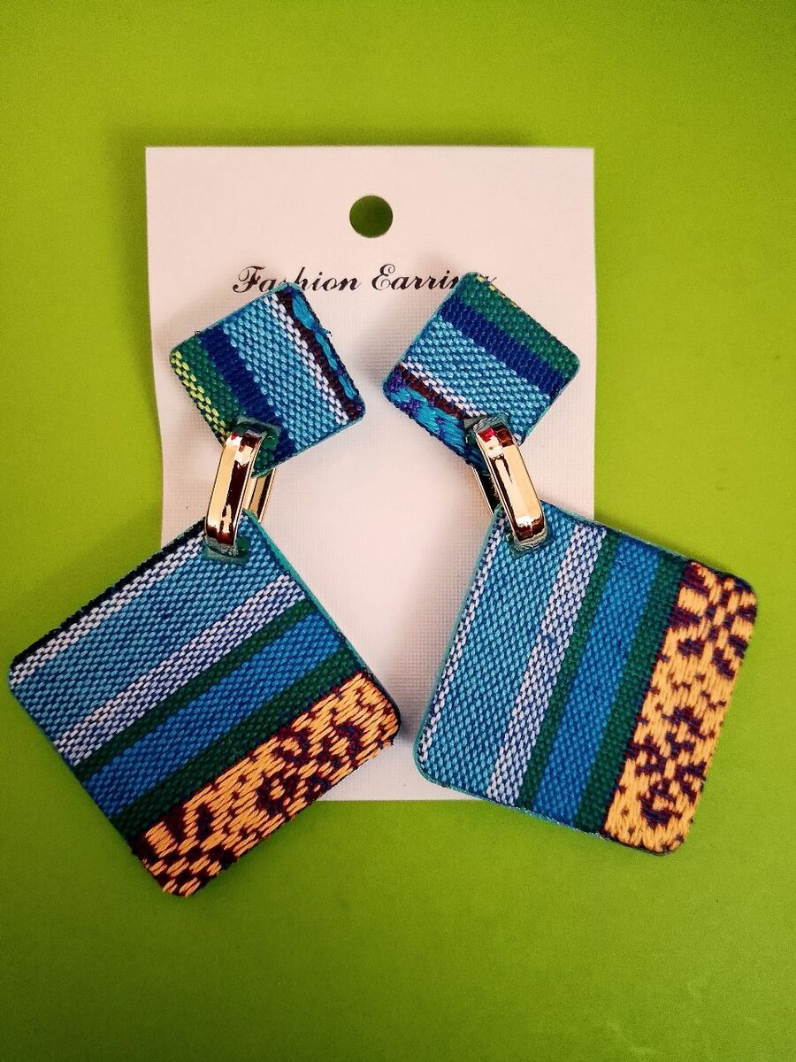 Colorful Geometric Earrings Set