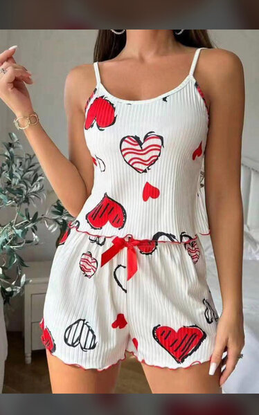 Ensemble Pyjama Cœur Femme