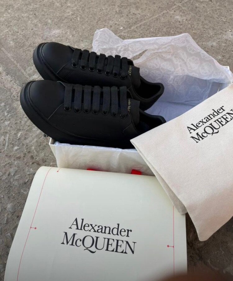 All black Alexander McQueen