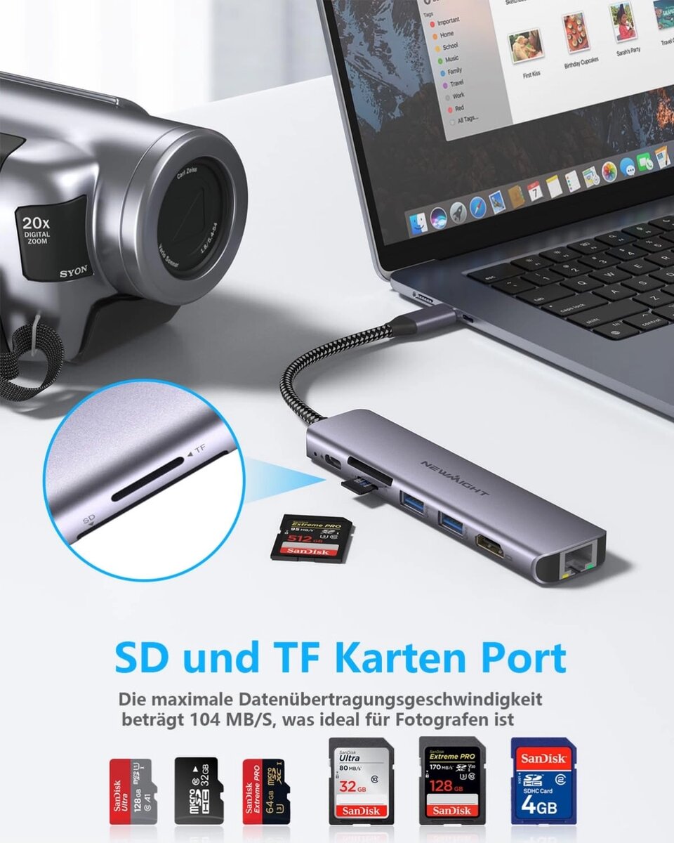 Hub USB-C 7-en-1 Ethernet