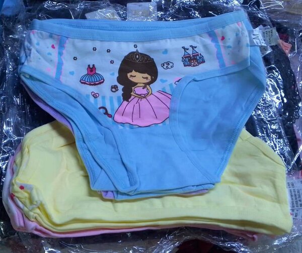 6 slips filles en coton