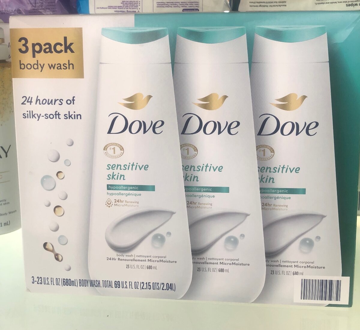 Dove beauty and sensitive shower gel