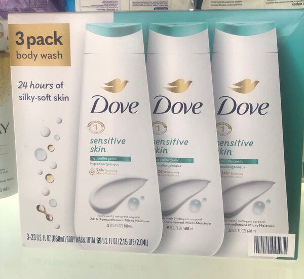 Dove beauty and sensitive shower gel