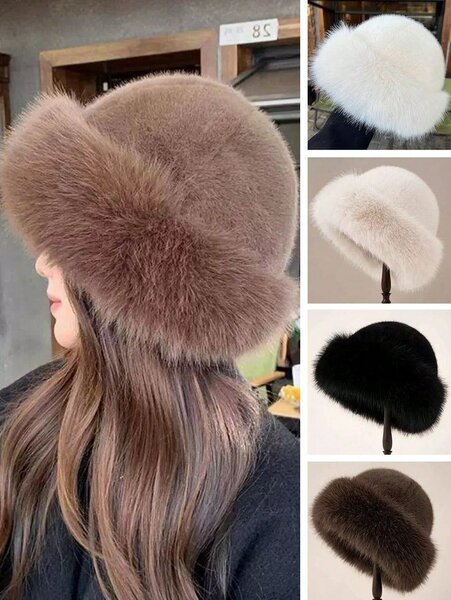 Chapeau en fausse fourrure élégant
