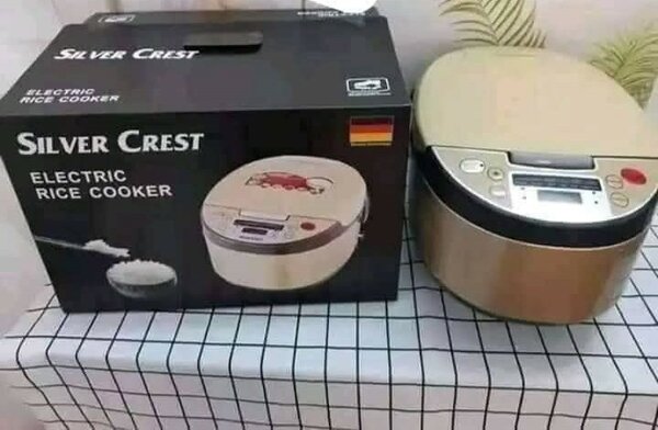 golden electric rice cooker silver crest