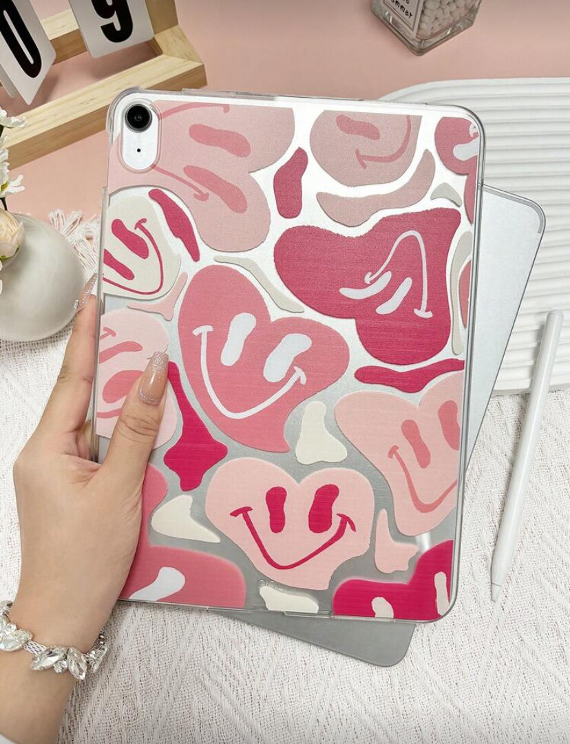 Coque iPad 10th Rose Smiley
