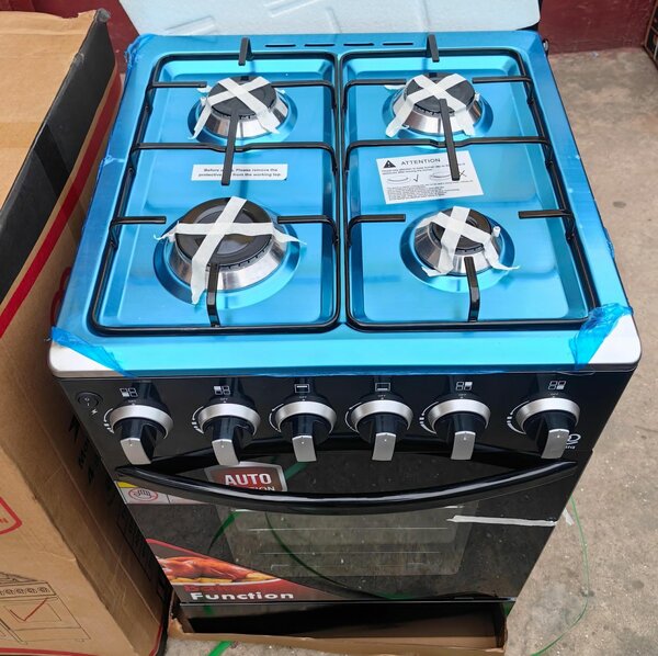 Automatic Ignition 50x50 4 burner gas cooker,oven with grill