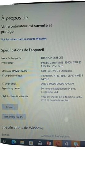 Laptop Intel Core i5 8Go RAM