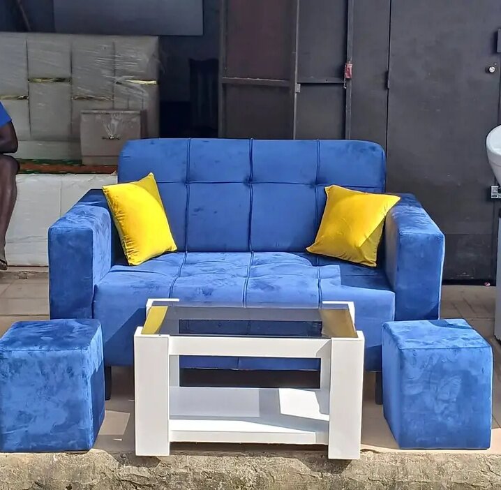 Canapé bleu design moderne