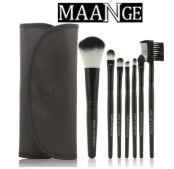 High Quality 7pcs Makeup Brush Set brush ket in Pink Leather-Like Case Portable Make up Brushes