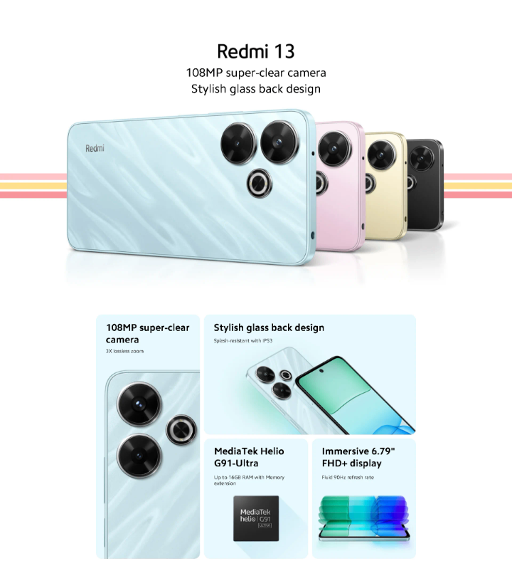 Smartphone Redmi 13 108MP