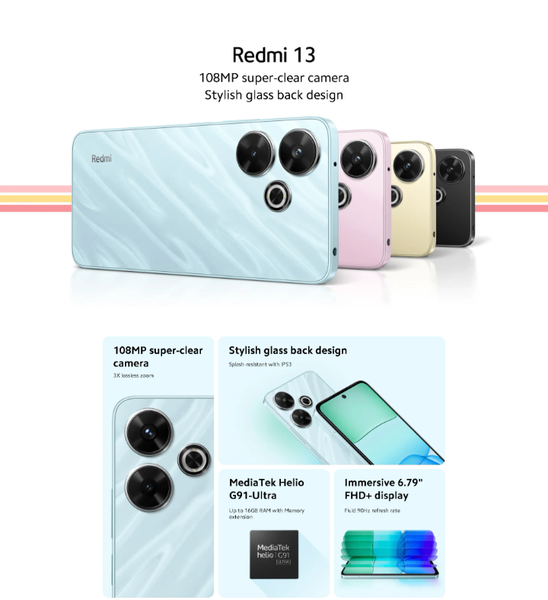 Smartphone Redmi 13 108MP