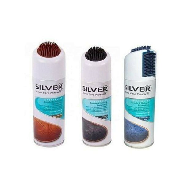 Cirage bombe silver pour soulier, dain ..noir bleu, marron