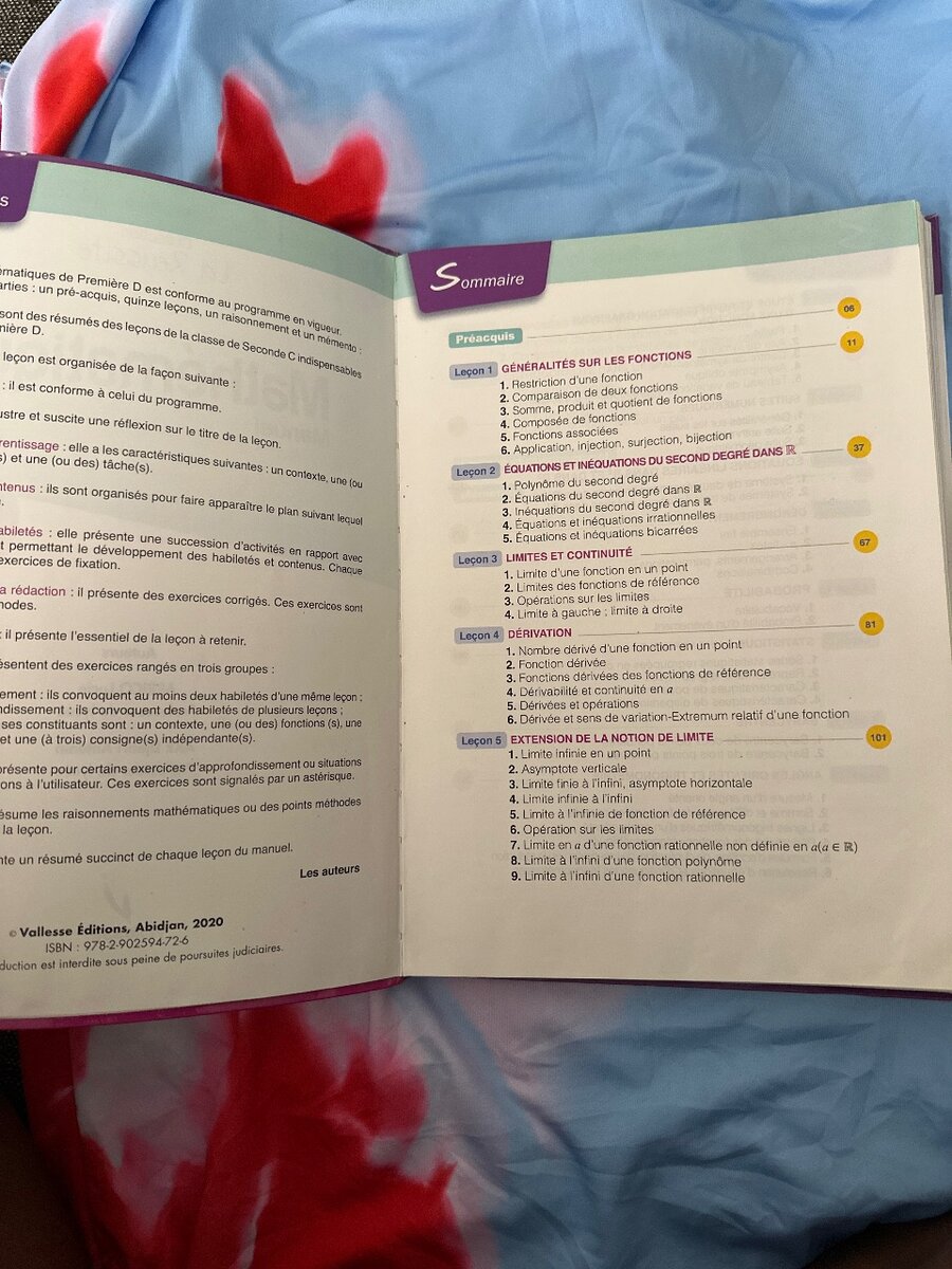 Manuel Mathématiques 1ère D