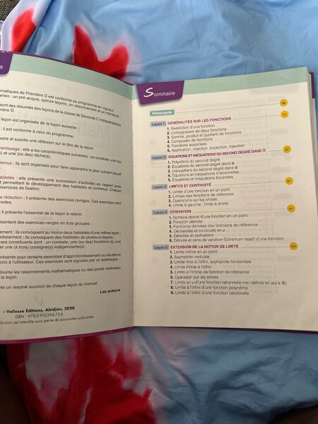 Manuel Mathématiques 1ère D