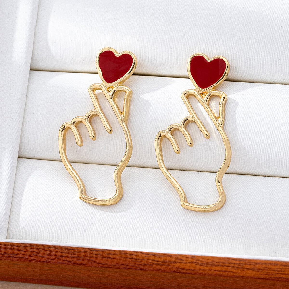 Boucles d'Oreilles Cœur Doré