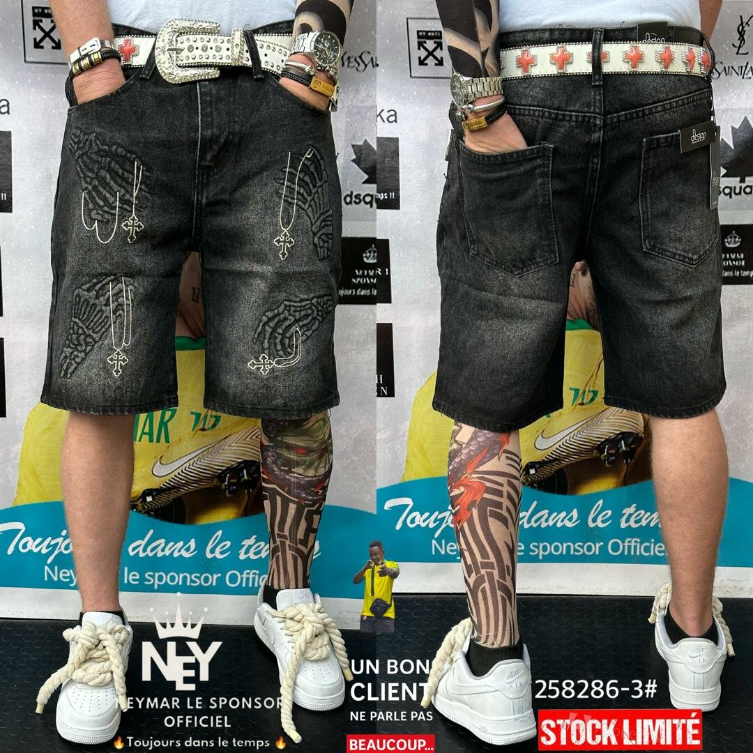 Shorts en jean noir stylé