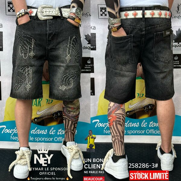 Shorts en jean noir stylé