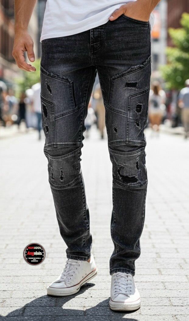 Jean homme décontracté déchiré