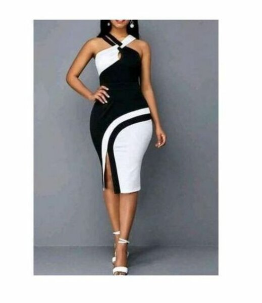 Robe Élégante Noire et Blanche