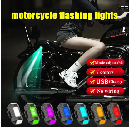 Universal Air Craft Strobe Flasher Light Rechargeable For Bikes & Cars