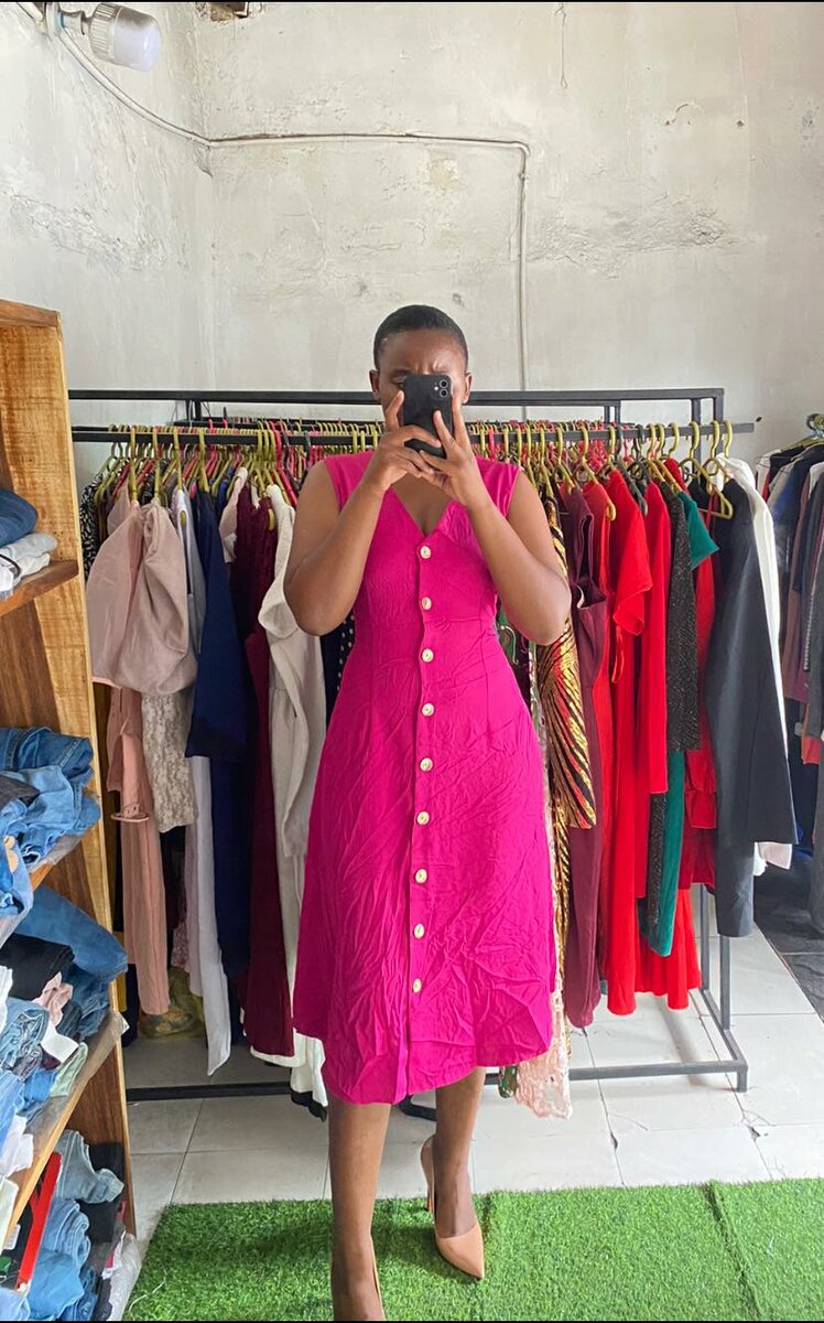 Stylish and high-quality women's dress pink