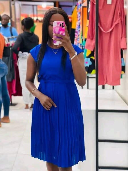 Women's summer dress, pleated skirt