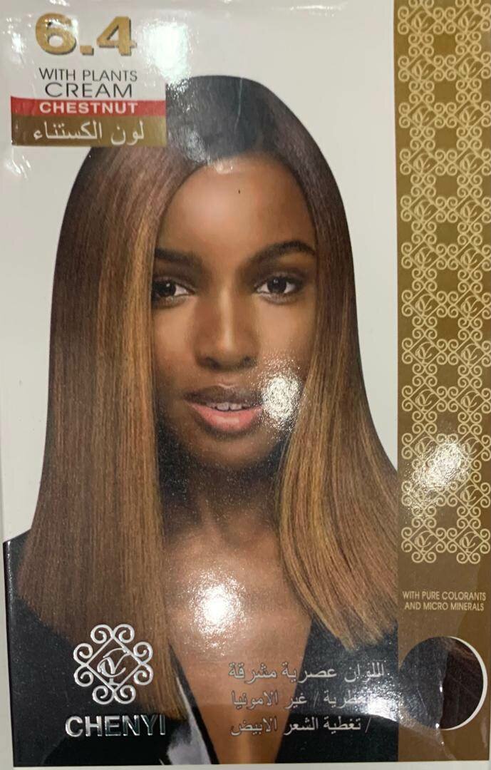 Teinture de cheveux marron