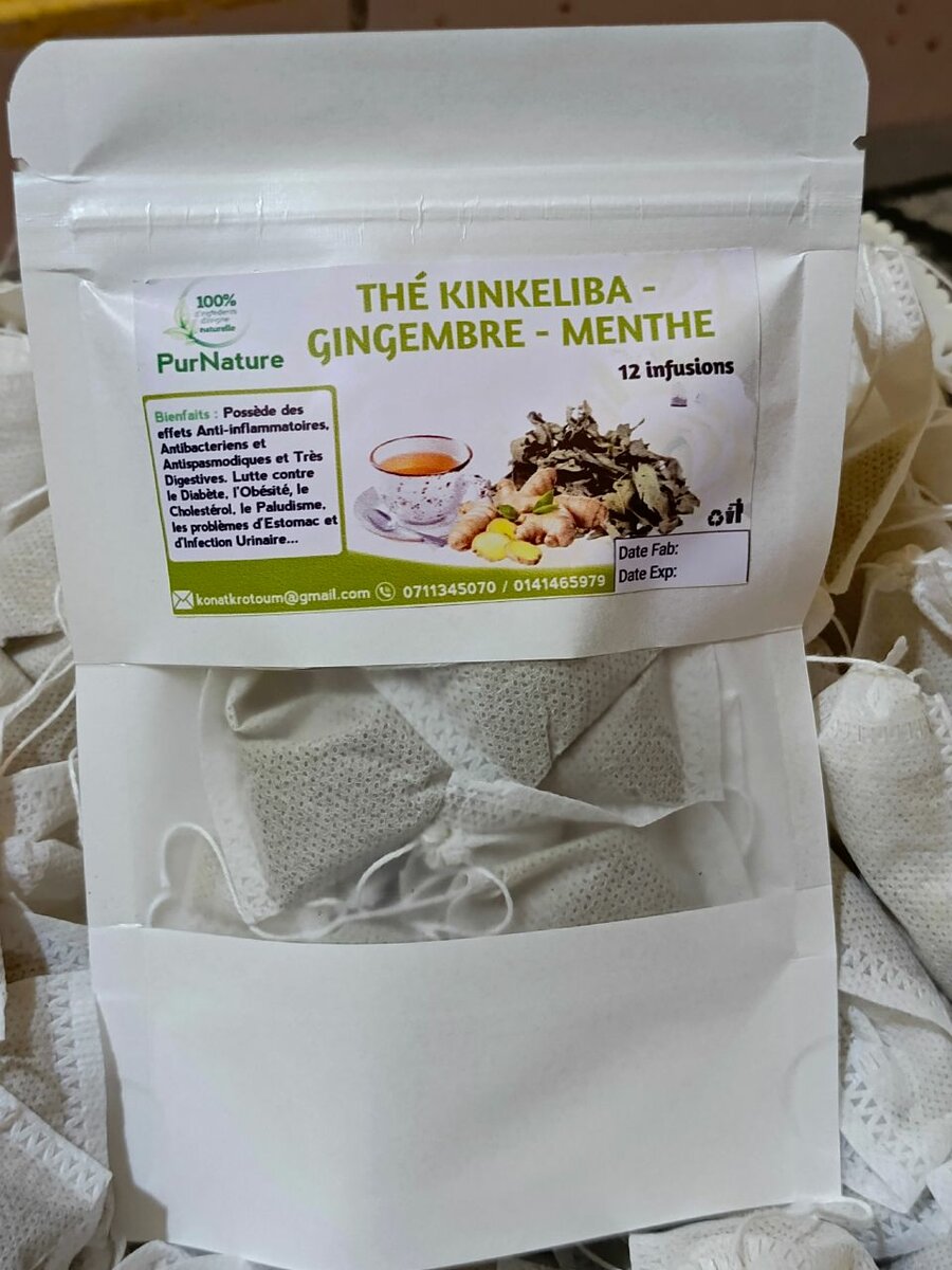 THÉ KINKELIBA - GINGEMBRE - MENTHE