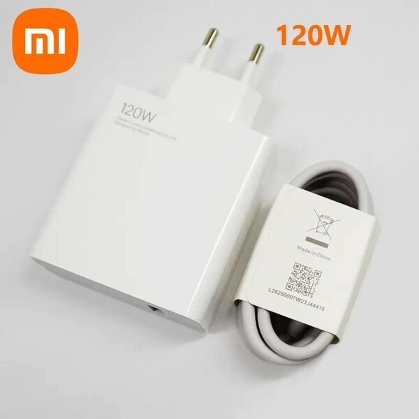 Chargeur xiaomi avec câble USB-C 120W