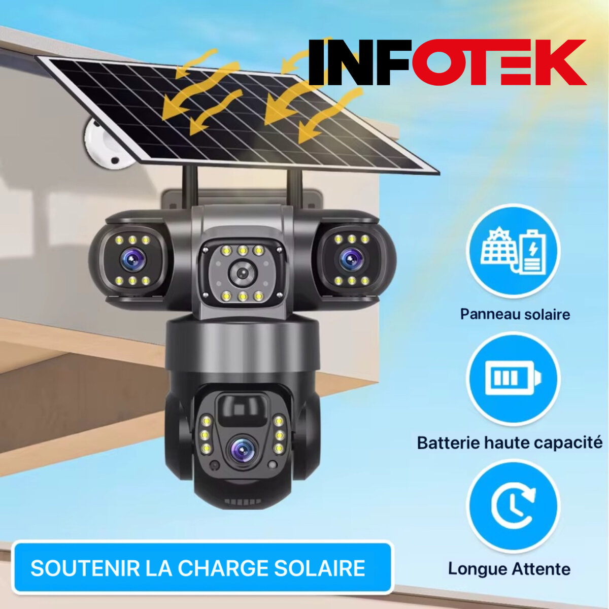 Caméra de Sécurité Solaire 4G