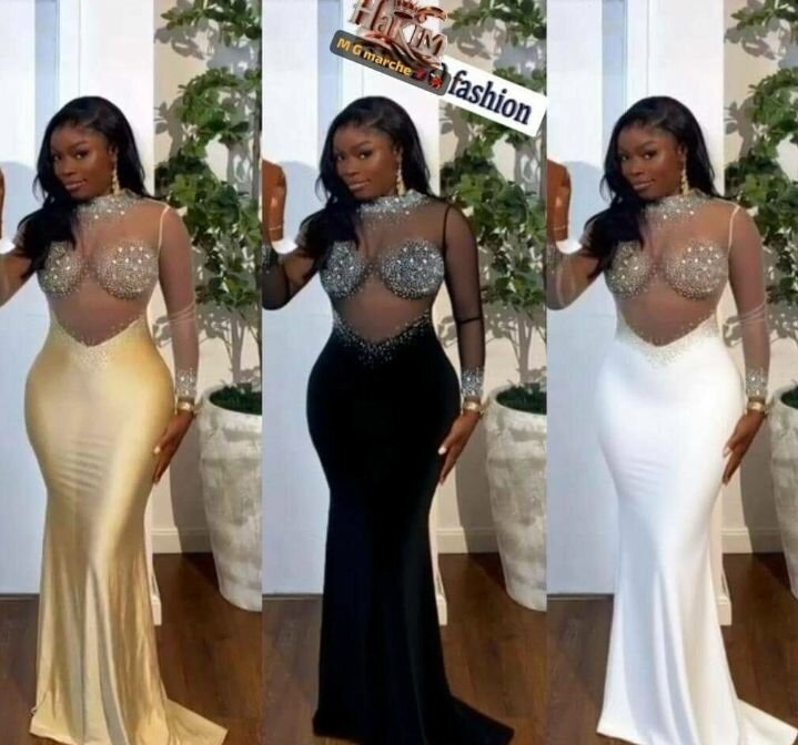 Robe soirée transparente