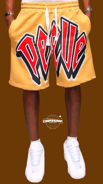 Shorts de sport marron imprimé