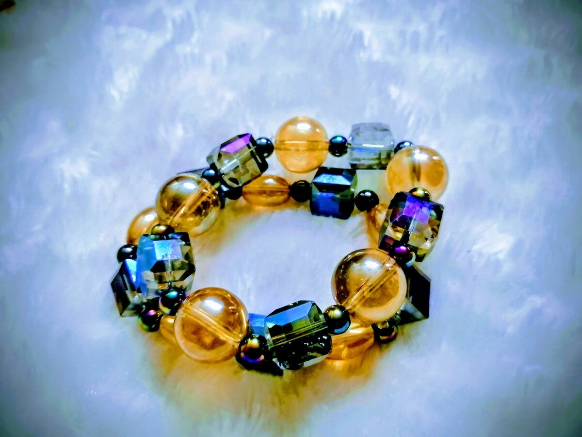 Bracelet perles colorées